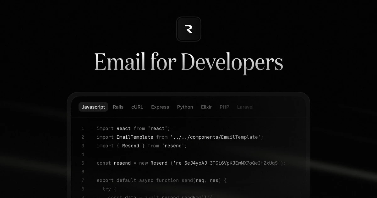 Open Graph image for Resend