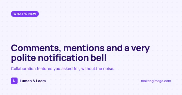 Lavender What's New template preview