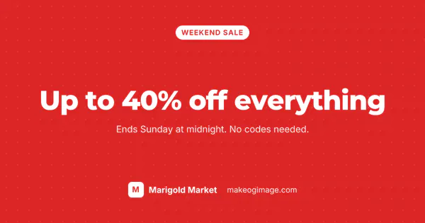 Red Weekend Sale template preview