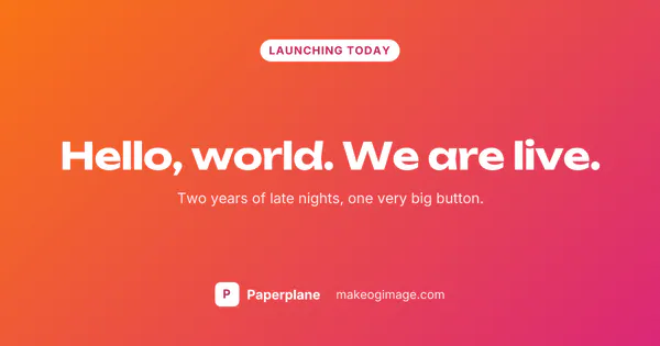 Sunset Launch template preview